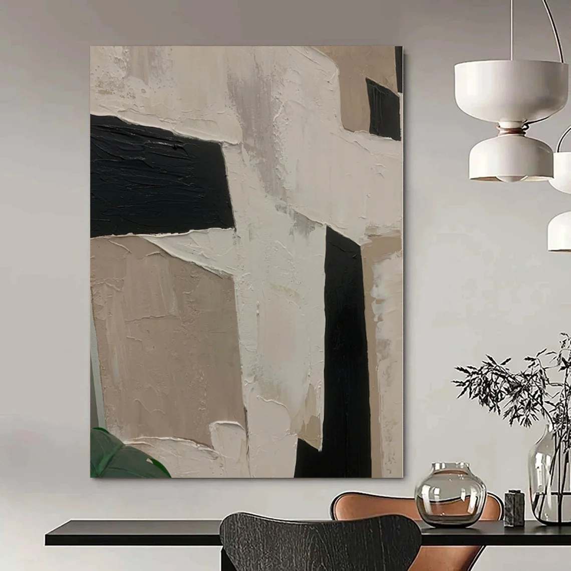 Custom Hand-painted Mural Rooftop Bedroom Abstract Artwork Z4WFY